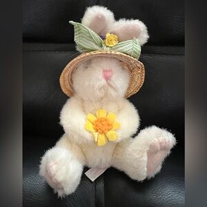 Russ Berrie & Co. Bunny Bonnets Stuffed Bunnies Easter Rabbits Boy Vintage